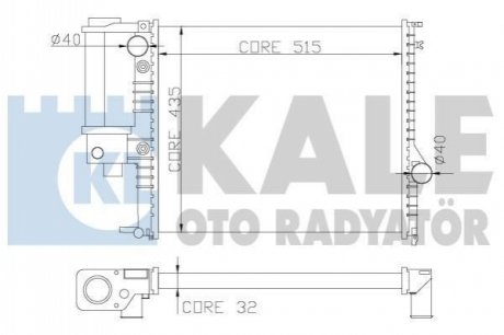 BMW Радиатор охлаждения 5 E34 2.0/2.5 Kale 348900 (фото 1)