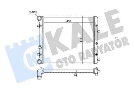 KALE VW радіатор охолодження Polo,Skoda Fabia I,II,III,Rapid,Roomster,Seat Kale 349245 Купити в Україні