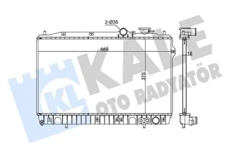 KALE HYUNDAI Радиатор охлаждения Lantra I Kale 349250 Купить в Украине
