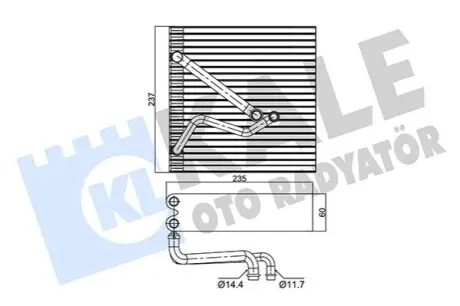 Радіатор кондиціонера VW Caddy/Golf/Skoda Octavia/Audi A3 1.2-2.0 04- (випаровувач) Kale 350090 Купити в Україні