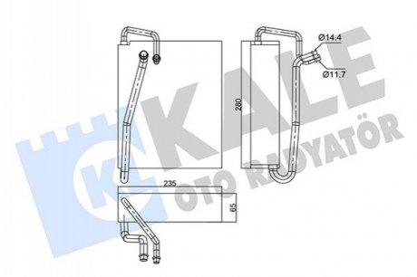 OPEL Випарник Astra G 98- Kale 350120 (фото 1)