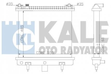 LANDROVER Радіатор охолодження Range Rover II 2.5D 94- Kale 350500 (фото 1)