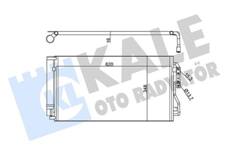 BMW Радиатор кондиционера 1 F20,2,3 F30,4,i3,i8 Kale 350530