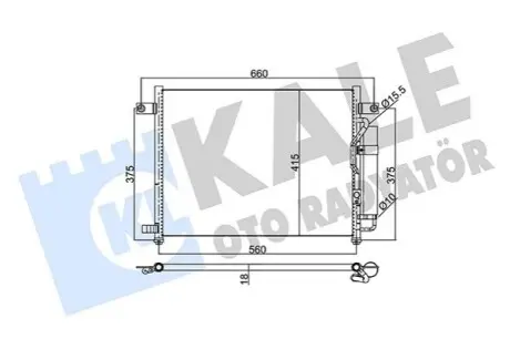 KALE CHEVROLET Радиатор кондиционера Aveo 02- Kale 350550 Купить в Украине