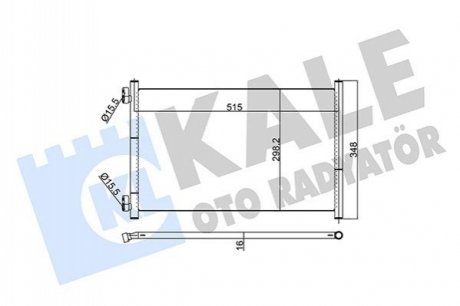 FIAT Радиатор кондиционера Punto 1.3/1.9JTD 99- Kale 350560 (фото 1)