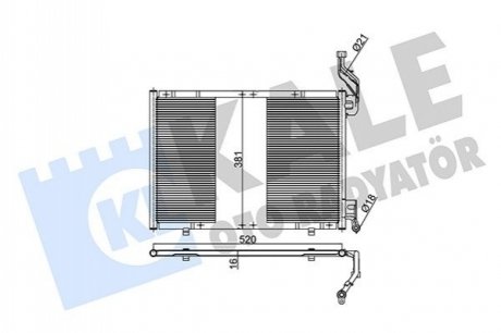 FORD Радиатор кондиционера B-Max,Fiesta VI 1.6TDCi 09- Kale 350580 (фото 1)