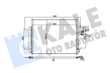 KALE FORD Радіатор кондиціонера (конденсатор) з осушувачем Mondeo IV 07 Kale 350590 Купити в Україні