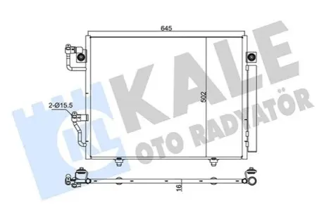 KALE MITSUBISHI Радіатор кондиціонера Pajero II,III Kale 350630 Купити в Україні