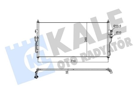 NISSAN Радиатор кондиционера Almera II 06- Kale 350645