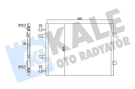 KALE RENAULT Радіатор кондиціонера Trafic II 06-,Opel Vivaro,Nissan Kale 350670 Купити в Україні