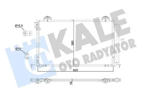 KALE TOYOTA Радіатор кондиціонера (конденсатор) Avensis 03 Kale 350705 Купити в Україні