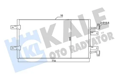 KALE RENAULT Радиатор кондиционера Trafic II,Opel Vivaro,Nissav 2.0/2.5cDi 06- Kale 350720 Купить в Украине