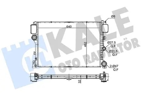 KALE DB Радиатор охлаждения S-Class W221 4.0/6.0 05- Kale 350725 Купить в Украине