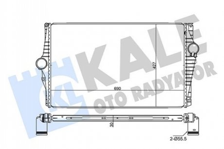 Радиатор интеркулера Volvo XC90 I 02-14 Kale 350840 (фото 1)