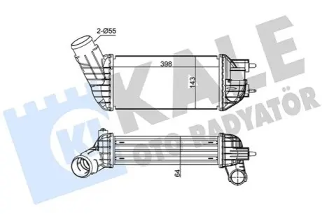 Радіатор інтеркулера Ford Transit 2.4DI 00 Kale 350850 Купити в Україні