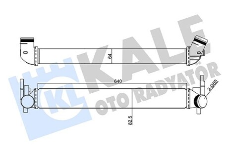 Радиатор интеркулера Skoda Roomster/Fabia 08- Kale 350870