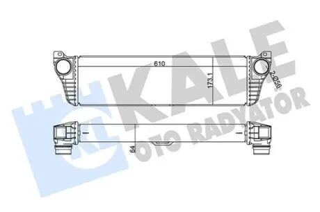 Радиатор интеркулера MB Vito (W639) 2.2CDI/3.0CDI 10- (172x611x64) Kale 350905 Купить в Украине
