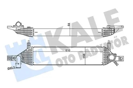 Радиатор интеркулера Nissan Qashqai 1.6D 11-14 Kale 350930 Купить в Украине