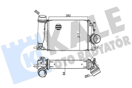 RENAULT Інтеркулер Grand Scenic IV,Kadjar,Megane IV,Talisman,Nissan Qashqai II,X-Trail 1.2/1.5dCi/1.6 Kale 350980 (фото 1)