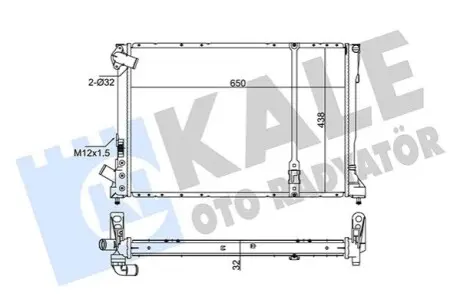 KALE RENAULT радіатор охолодження Espace III,Laguna I 2.2dT 96 Kale 351015 Купити в Україні