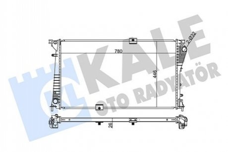 RENAULT Радиатор охлаждения двигатель. Trafic II, Opel Vivaro, Nissan 2.0/2.5dCi 06- Kale 351040 (фото 1)