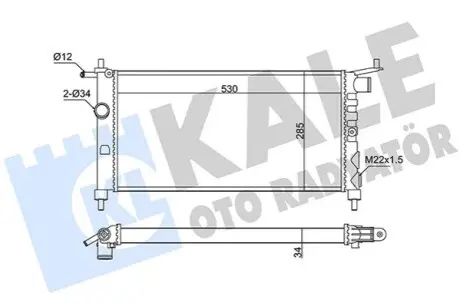 Радиатор охлаждения Opel Combo 1.2/1.4 94-01 Kale 351235 Купить в Украине