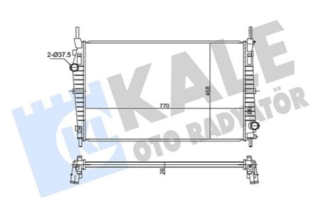 FORD Радиатор охлаждения Transit 3.2TDCi 07- Kale 351275 (фото 1)