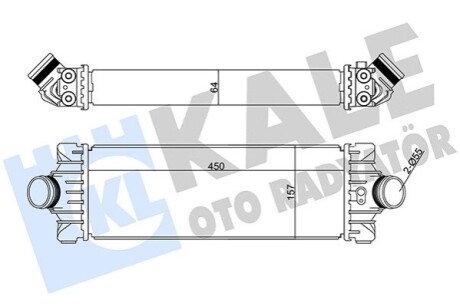 Радіатор інтеркулера Ford Transit/Tourneo 2.2D 11- Kale 351285