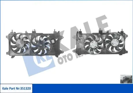 KALE FIAT Вентилятор охолодження Doblo 1.3d/1.9JTD 05 Kale 351320 Купити в Україні