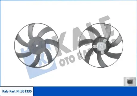 KALE RENAULT Вентилятор радиатора Logan 1.4 04-,Kangoo,Clio II Kale 351335 Купить в Украине
