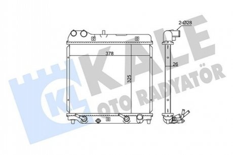 HONDA Радіатор охолодження Jazz II 1.2/1.3 02- Kale 351680 (фото 1)