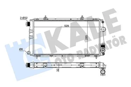 KALE CITROEN Радиатор охлаждения C15 1.8/1.9D 86-00 Kale 351795 Купить в Украине