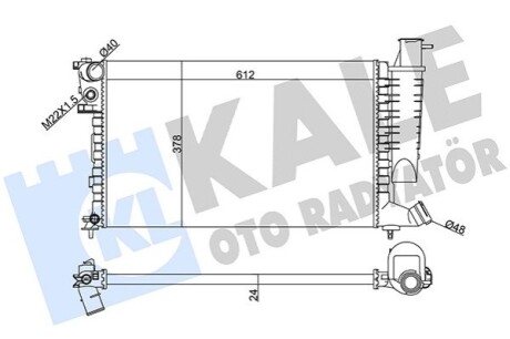 CITROEN Радиатор охлаждения Xsara,Peugeot 306 1.4/1.8 Kale 351810 (фото 1)