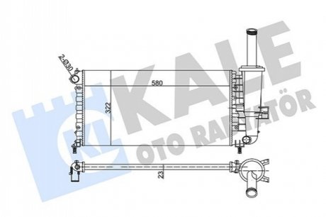 FIAT Радиатор охлаждения Punto 1.2 99- Kale 351855 (фото 1)