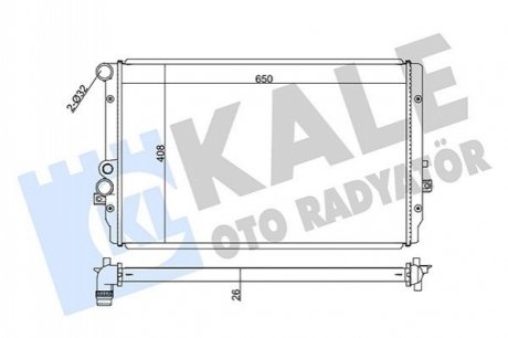 VW Радіатор охолодження Bora,Golf IV 1.9TDI 00- Kale 351905 (фото 1)