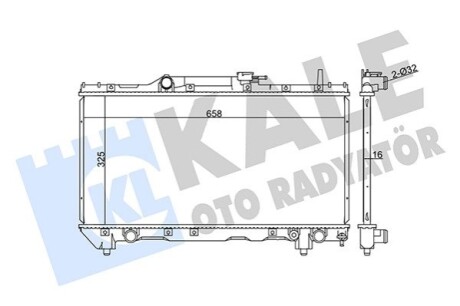 TOYOTA Радиатор охлаждения Carina E 1.6/1.8 92- Kale 351920 (фото 1)