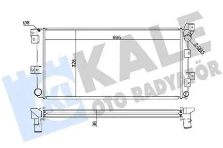 KALE CHRYSLER радіатор охолодження Grand Voyager 2.5TD 95-,Dodge Kale 351935 Купити в Україні