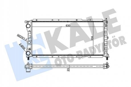 FIAT Радиатор охлаждения Punto 1.7D/TD 94- Kale 351940 (фото 1)