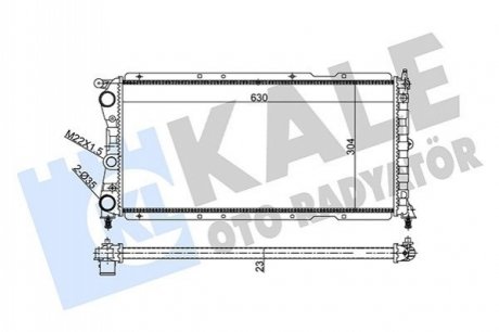 FIAT Радиатор охлаждения Punto 1.7D/TD 94- Kale 351940