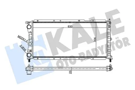 KALE FIAT радіатор охолодження Punto 1.7D/TD 94 Kale 351940 Купити в Україні