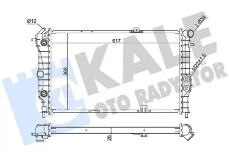 KALE OPEL Радиатор охлаждения Calibra A,Vectra A 88- Kale 351955 Купить в Украине