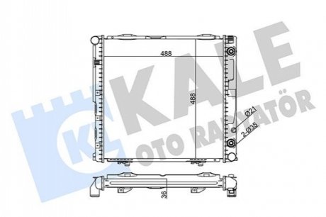 DB Радиатор охлаждения E-Class W124 2.0/2.2 93- Kale 351960 (фото 1)