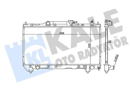 TOYOTA Радиатор охлаждения Avensis 1.6/1.8 97- Kale 351965 (фото 1)