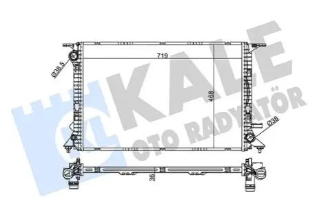 KALE VW радіатор охолодження Audi A4/5/6/7,Q5 2.0/3.0TFSI/TDI 08 Kale 351985 Купити в Україні