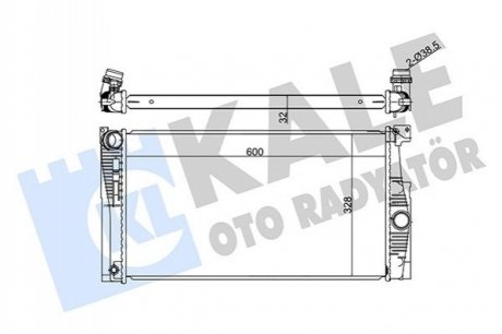 BMW Радіатор охолодження 5 F10 520/528i 11- Kale 351990 (фото 1)