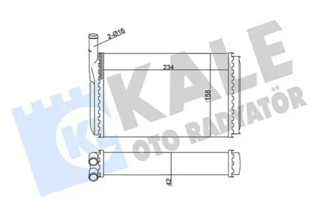 KALE VW Радіатор опалення Audi 80, Golf I, Passat Kale 352025 Купити в Україні
