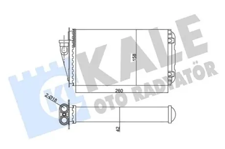KALE FIAT Радіатор опалення Alfa Romeo 145/146/155 92 Kale 352030 Купити в Україні