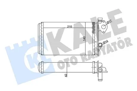 KALE VW Радіатор опалення Polo,T3 81 Kale 352035 Купити в Україні