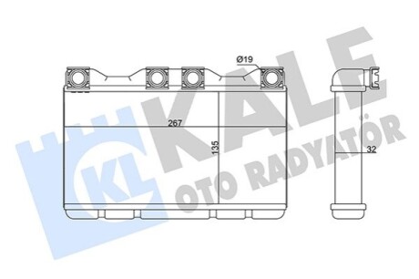 BMW Радиатор отопления 7 E38 94- Kale 352070