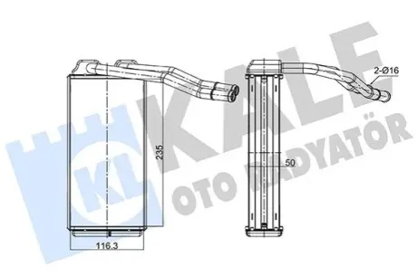 KALE LAND ROVER Радіатор опалення Freelander 98 Kale 352090 Купити в Україні